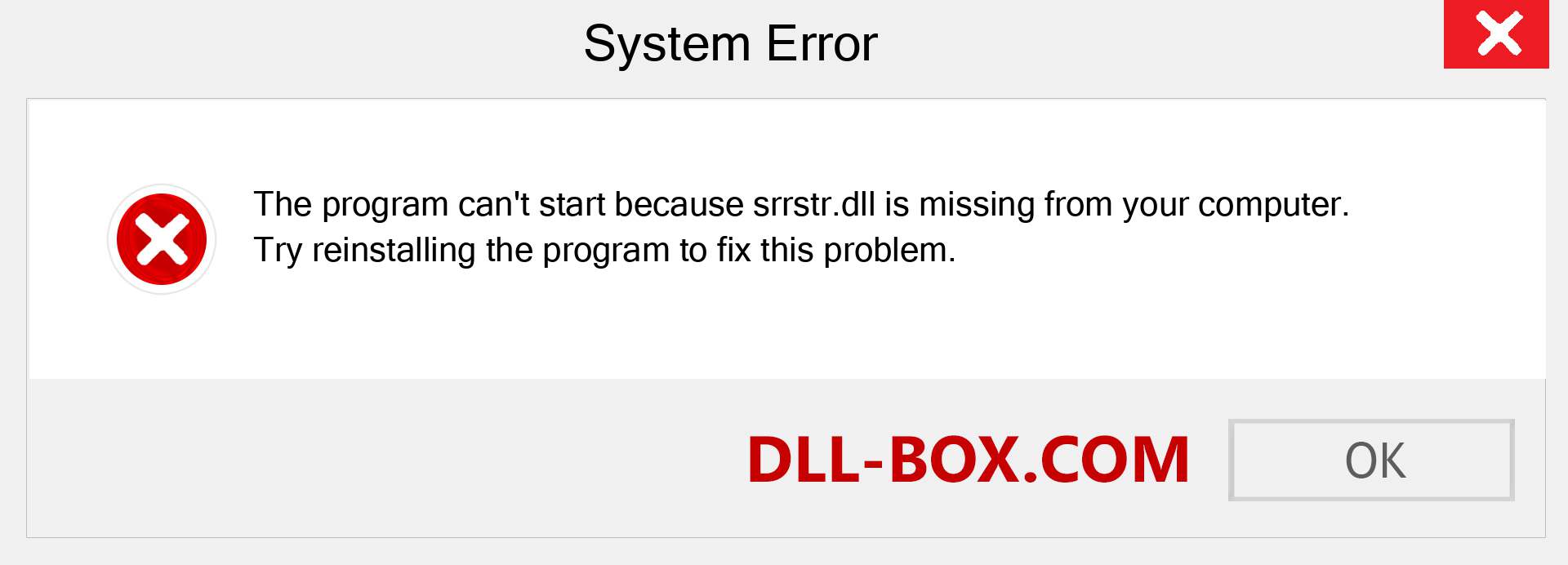  srrstr.dll file is missing?. Download for Windows 7, 8, 10 - Fix  srrstr dll Missing Error on Windows, photos, images